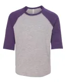 3330 Rabbit Skins Toddler Baseball Raglan Vintage Heather/ Vintage Purple