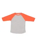 3330 Rabbit Skins Toddler Baseball Raglan Vintage Heather/ Vintage Orange