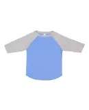 3330 Rabbit Skins Toddler Baseball Raglan Carolina Blue/ Vintage Heather