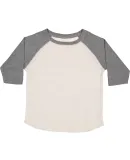 3330 Rabbit Skins Toddler Baseball Raglan Natural Heather/ Granite Heather