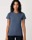 LC1026 Cotton Heritage Juniors Boyfriend Tee Shale Blue Heather