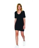 American Apparel SA2314W Ladies' Fine Jersey Short-Sleeve T-Shirt Dress Black