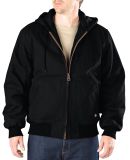 Dickies Workwear TJ245 Men's Sanded Duck Hooded Jacket BLACK