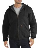 Dickies Workwear TW394T Unisex Tall Heavyweight Quilted Fleece Hoodie BLACK