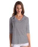 US Blanks US205 Ladies' 3.5 oz. Elbow Sleeve Footie Tee Heather grey