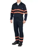 Dickies Workwear VV601 Men's Enhanced Visibility Long-Sleeve Coverall DARK NAVY _L