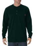 Dickies Workwear WL451T Men's Tall Long-Sleeve Heavyweight Henley HUNTER GREEN
