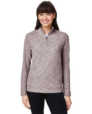 North End NE415W Ladies' Eclipse Jacquard Quarter- in Burgundy heather