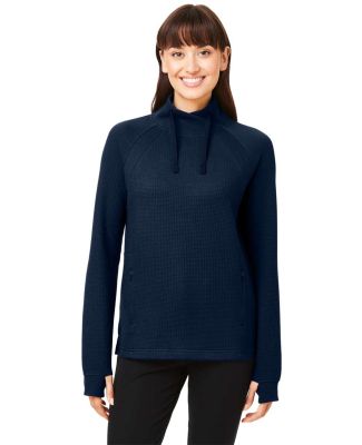 North End NE200W Ladies' Rhythm Waffle Pullover in Classic navy