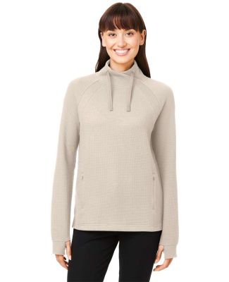 North End NE200W Ladies' Rhythm Waffle Pullover in Oatmeal