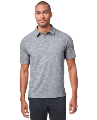 North End NE115 Men's Eclipse Jacquard Polo in Classc navy hthr