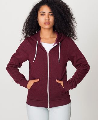 American Apparel MT497 Salt and Pepper Zip Hoodie