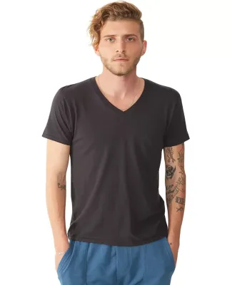 Alternative 4532 Perfect Organic Pima V-Neck T-Shirt BLACK