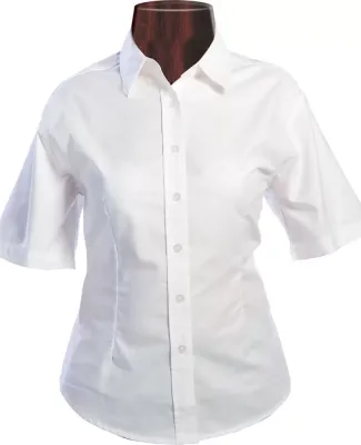 FeatherLite 5231 Women's Short Sleeve Stain Resistant Oxford Shirt Steel Grey