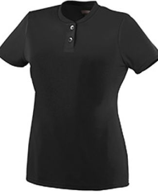 Augusta Sportswear 1212 Women's Wicking Two-Button Jersey Black