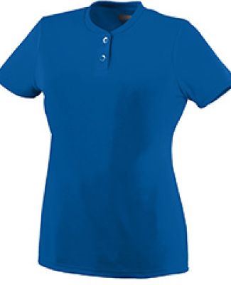 Augusta Sportswear 1212 Women's Wicking Two-Button Jersey Royal