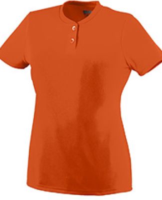 Augusta Sportswear 1213 Girls' Wicking Two-Button Jersey Orange