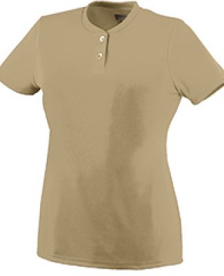 Augusta Sportswear 1213 Girls' Wicking Two-Button Jersey Vegas Gold