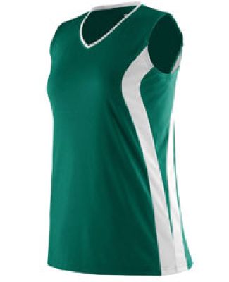 Augusta Sportswear 1236 Girls' Triumph Jersey Dark Green/ White