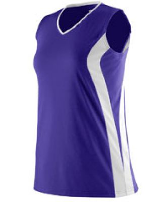 Augusta Sportswear 1236 Girls' Triumph Jersey Purple/ White