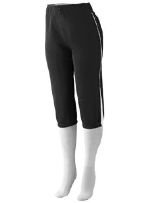 Augusta Sportswear 1246 Girls' Low Rise Drive Pant Black/ White