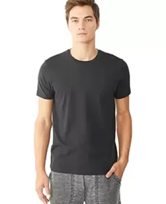 Alternative 12523 Perfect Crew Organic Pima T-Shirt BLACK