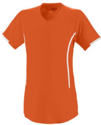 Augusta Sportswear 1271 Girls' Heat Jersey Orange/ White
