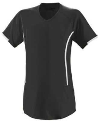 Augusta Sportswear 1271 Girls' Heat Jersey Black/ White