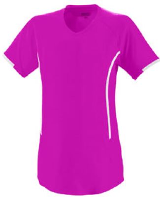 Augusta Sportswear 1271 Girls' Heat Jersey Power Pink/ White