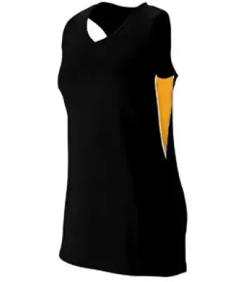 Augusta Sportswear 1290 Women's Inferno Jersey Black/ Gold/ White
