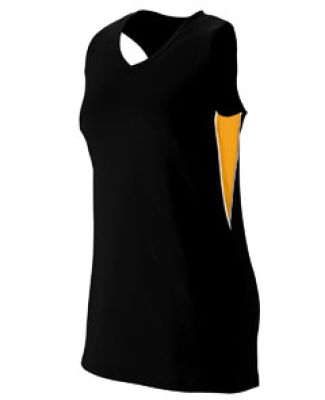Augusta Sportswear 1291 Girls' Inferno Jersey Black/ Gold/ White