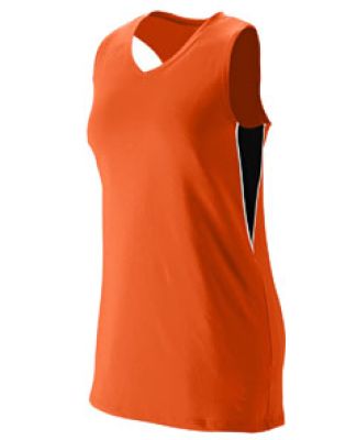 Augusta Sportswear 1291 Girls' Inferno Jersey Orange/ Black/ White