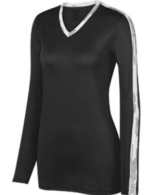 Augusta Sportswear 1307 Women's Vroom Jersey Black/ White