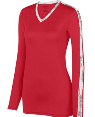 Augusta Sportswear 1307 Women's Vroom Jersey Red/ White