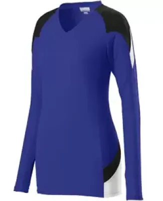 Augusta Sportswear 1321 Girls' Set Jersey Purple/ Black/ White