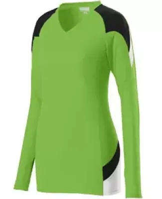 Augusta Sportswear 1321 Girls' Set Jersey Lime/ Black/ White