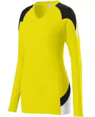 Augusta Sportswear 1321 Girls' Set Jersey Power Yellow/ Black/ White