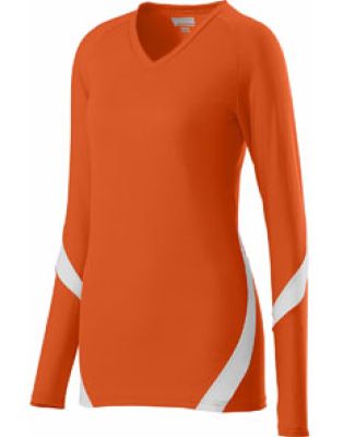 Augusta Sportswear 1326 Girls' Dig Jersey Orange/ White