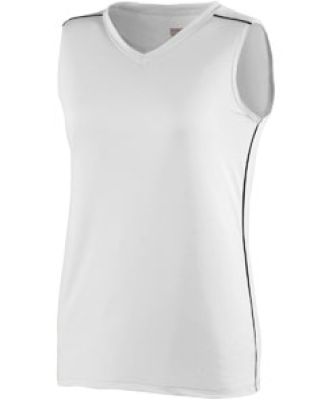 Augusta Sportswear 1351 Girls' Storm Jersey White/ Black