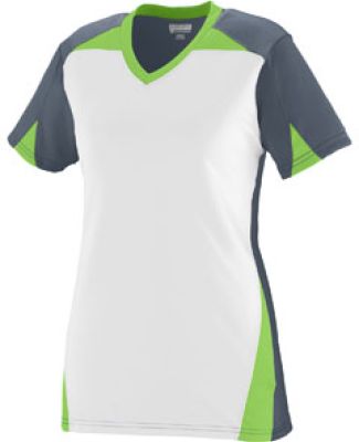 Augusta Sportswear 1365 Women's Matrix Jersey Graphite/ White/ Lime