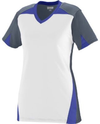 Augusta Sportswear 1365 Women's Matrix Jersey Graphite/ White/ Purple