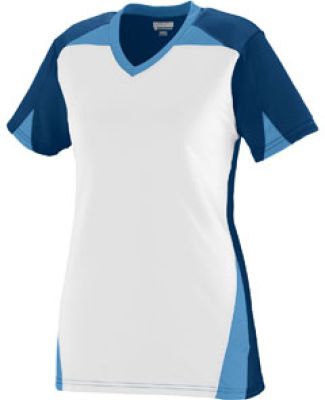 Augusta Sportswear 1365 Women's Matrix Jersey Navy/ White/ Columbia Blue