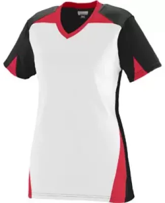 Augusta Sportswear 1366 Girls' Matrix Jersey Black/ White/ Red