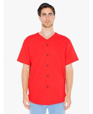 1403 American Apparel Thick Knit Jersey Baseball Tee Red (Discontinued)