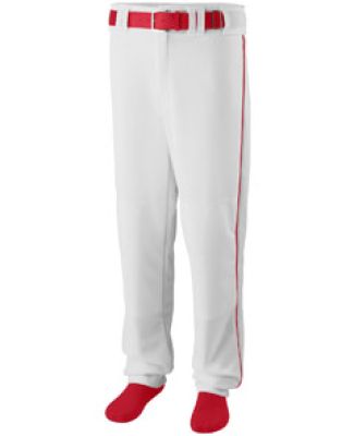 Augusta Sportswear 1496 Youth Sweep Baseball/Softball Pant White/ Red
