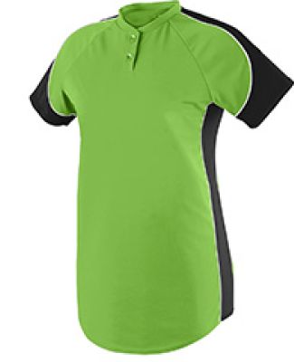 Augusta Sportswear 1533 Girls' Blast Jersey Lime/ Black/ White