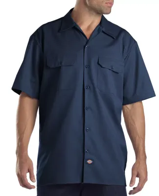Dickies Workwear 1574T Unisex Tall Short-Sleeve Work Shirt NAVY