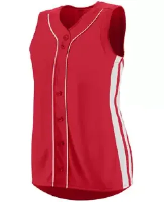Augusta Sportswear 1668 Women's Sleeveless Winner Jersey Red/ White