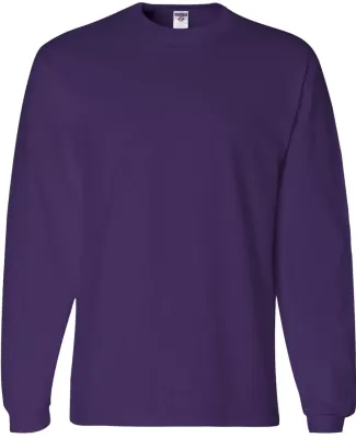 363LS Jerzees Adult HiDENSI-TTM Long-Sleeve Cotton T-Shirt Deep Purple