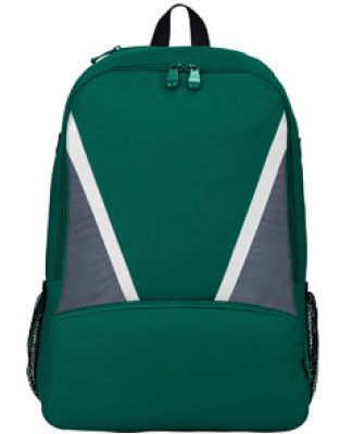 Augusta Sportswear 1767 Dugout Backpack Dark Green/ Graphite/ White